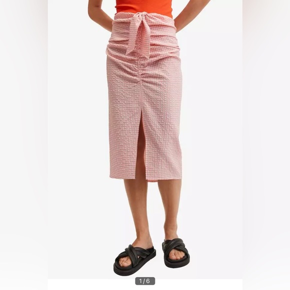 NWT,Mango Check Midi Skirt,size M - Picture 3 of 12